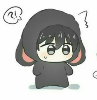 📖 c1d4caf9 Чиби, Милый, Мультфильм, Персонаж, Рисунок, Каваий whatsapp sticker