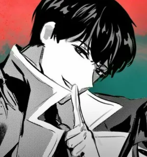 📖 d89a67b2 Аниме, Нож, Оружие, Манга, Парень, Черно-белое whatsapp sticker