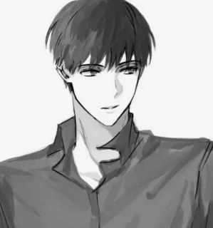 📖 e76e847e Аниме, Манга, Портрет, Мужчина, Искусство whatsapp sticker