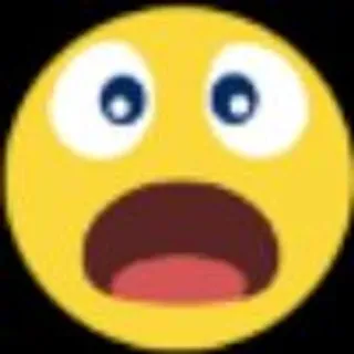 🌟 28113a0a Emoji, zszokowany, zaskoczony, twarz, wyraz whatsapp sticker