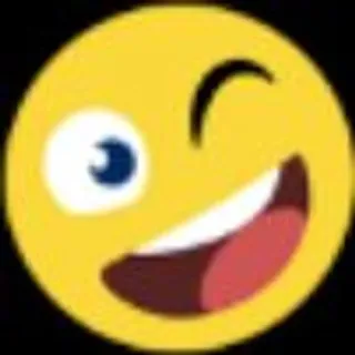 🌟 6c824f35 Emoji, Uśmiech, Mruganie, Twarz, Wyraz whatsapp sticker