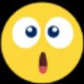 🌟 8a1679cf Emoji, Zszokowany, Zaskoczenie, Żółty, Kreskówka, Twarz, Emocje whatsapp sticker