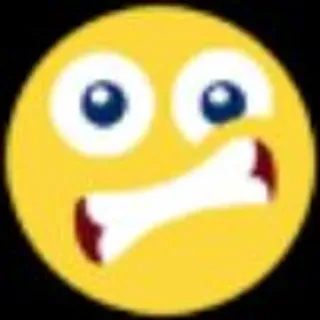 🌟 e893ec85 emoji, buźka, zły, sfrustrowany, wyraz, kreskówka, żółty whatsapp sticker