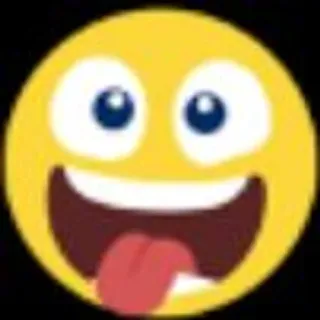 🌟 ecfd561e Emoji, Uśmiech, Wystawiony język, Kreskówka, Śmieszne, Szczęśliwy whatsapp sticker