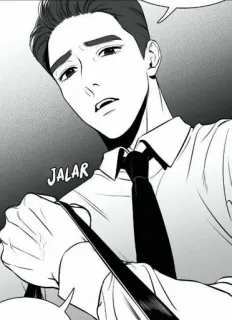 🌟 2b3bef1f Jalar Mann, Krawatte, Schwarzweiß, Monochrom whatsapp sticker