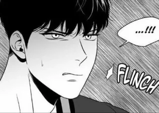 🌟 3917c5b6 ... Manhwa, Zusammengezuckt, Wütend, Schwarzweiß whatsapp sticker