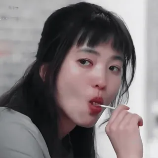 🇯🇪 68fc3a14 女性, ロリポップ, アジア人, ポートレート, キャンディ telegram sticker