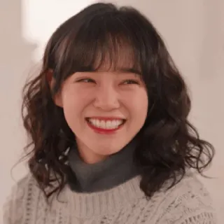 🟪 087d5a9a 女性, 笑顔, 幸せ, アジア人, セーター, 可愛い, 明るい telegram sticker