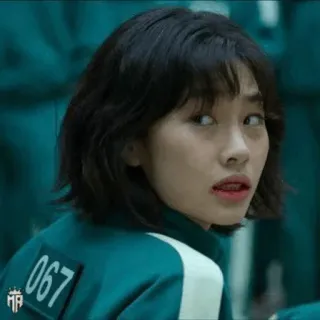 🙄 12143bc8 Kang Sae-byeok Squid Game squid game, kang sae-byeok, 067, netflix, tv series, ho yeon jung telegram sticker