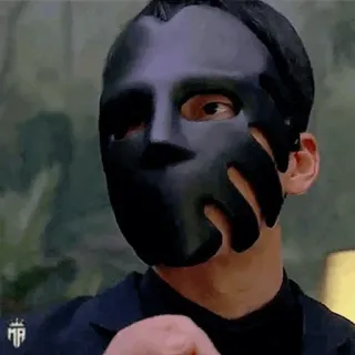 😎 6f9fe7c6 mask, halloween, costume, party, face, black telegram sticker