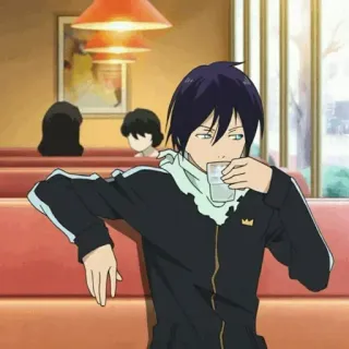 💎 36dfc98e Yato Noragami Anime, Noragami, Yato, Drinken, Karakter telegram sticker