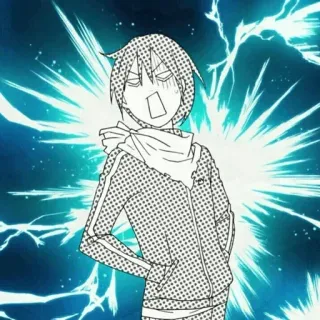 💎 dc40d6dc Yato Noragami Anime, Manga, Noragami, Yato, Bliksem, Personage telegram sticker