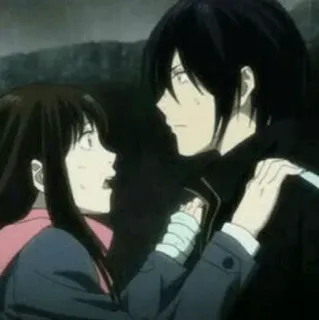 💎 e7b3b551 anime, personages, koppel, angst telegram sticker