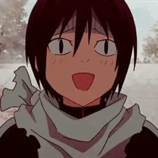 💎 f6c52b4e Yato Noragami Anime, Cartoon, Manga, Personage, Glimlach, Blij, Grappig telegram sticker