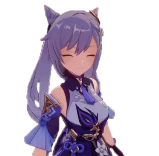 ☺️ 110520a7 Keqing Genshin Impact 애니메이션, 원신, 각청, 비디오 게임, 캐릭터 telegram sticker