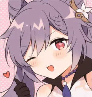 ⚡️ 5bfed6f7 Keqing Genshin Impact 애니메이션, 소녀, 원신, 각청, 귀여운, 스티커 telegram sticker