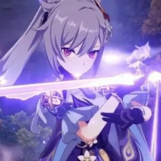 🗡 ce0c371e Keqing Genshin Impact 애니메이션, 비디오 게임, 캐릭터, 원신, 각청 telegram sticker