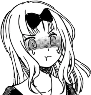 💢 611bf947 Chika Fujiwara Kaguya-sama: Love Is War アニメ, マンガ, チカ, 怒り, イライラ, かぐや様は告らせたい, ラブコメ whatsapp sticker