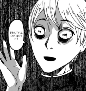 ☀️ 6bcee4cb BEAUTIFUL DAY, ISN'T IT? アニメ, 漫画, キャラクター, 表情, 顔 whatsapp sticker