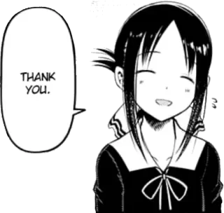 🙂 8d778d26 THANK YOU. アニメ, マンガ, ありがとう, かわいい, 女の子 whatsapp sticker