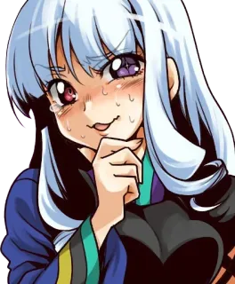 🤔 598ad9c7 anime, manga, gugup, tersipu, khawatir whatsapp sticker