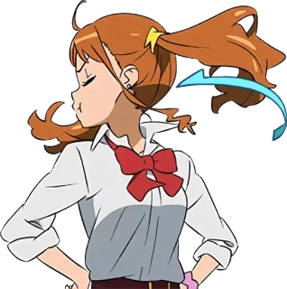 😤 5a262bcd anime, cewek, kesal, cemberut, imut whatsapp sticker