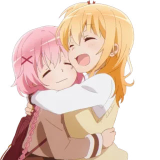 🤗 c221876d Anime, Peluk, Persahabatan, Lucu, Gadis whatsapp sticker