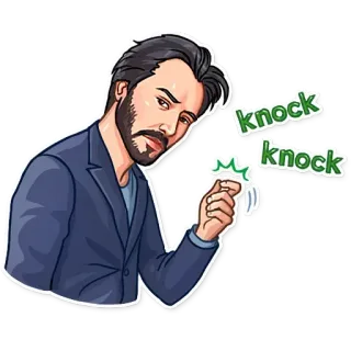 👀 d3736467 knock knock ก๊อกๆ, ตลก, สนุก, แชท, ทักทาย, เคาะ telegram sticker
