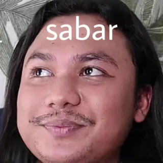 😭 5562141e sabar 男人, 脸, sabar, 耐心 telegram sticker