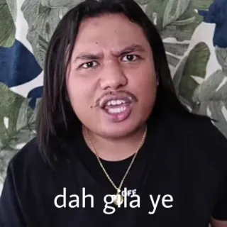 😭 6604eb54 dah gila ye 男人, 表情, 脸, 马来, 亚洲, 梗 telegram sticker