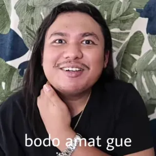 😭 bb31ce05 bodo amat gue 肖像, 男人, 人, 自拍, 印多, 印度尼西亚人 telegram sticker