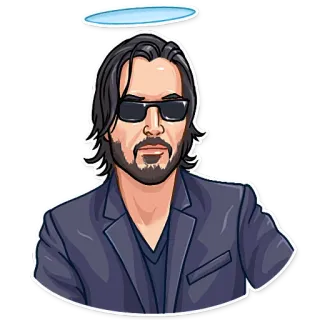 😇 0403118d John Wick John Wick, Keanu Reeves, action, movie, sticker, actor telegram sticker