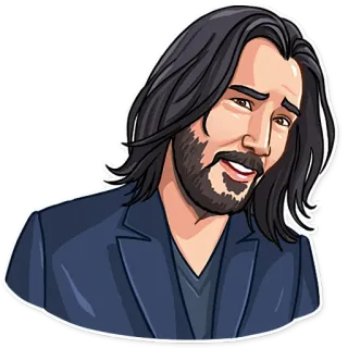 😁 e193df89 Keanu Reeves Keanu Reeves, actor, celebrity, sticker, man, portrait telegram sticker