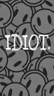 😏 92ccd55a IDIOT idiota, sonrisa, insulto, grosero, ofensivo telegram sticker