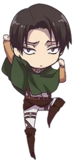 😐 c6c532c6 Levi Ackerman Attack on Titan anime, manga, Levi, chibi, sticker telegram sticker