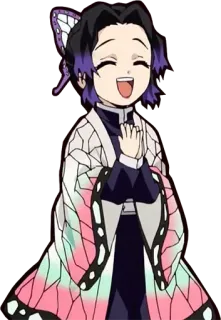 👏 3a3e334b Shinobu Kocho Demon Slayer Anime, Manga, Demon Slayer, Shinobu Kocho, Personaje, Sonriendo, Mariposa telegram sticker