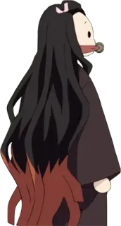 😶 4c059bfc Nezuko Kamado Demon Slayer anime, nezuko, demon slayer, dibujos animados, personaje, lindo telegram sticker