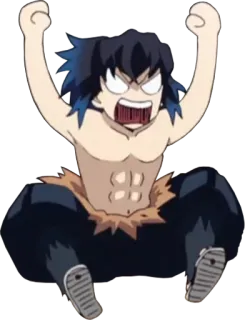 🤬 8bb786d1 Inosuke Hashibira Demon Slayer Anime, Personaje, Salto, Kimetsu no Yaiba, Inosuke, Hashibira telegram sticker