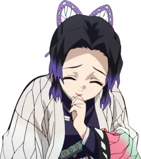 😆 bb179312 Shinobu Kocho Demon Slayer Anime, Demon Slayer, Shinobu Kocho, lindo, sonriendo, mariposa telegram sticker