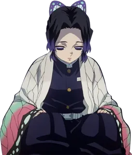 😔 d07df083 Shinobu Kocho Demon Slayer Anime, Demon Slayer, Shinobu Kocho, Personaje, Animación japonesa, Mariposa, Alas de mariposa telegram sticker