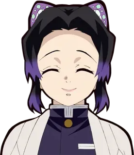 😊 d5946df8 Shinobu Kocho Demon Slayer Anime, Demon Slayer, Shinobu Kocho, Dibujos animados, Mono telegram sticker