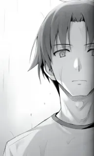 🤔 0fd0276d Anime, Manga, Porträt, Mann, Monochrom, Illustration telegram sticker