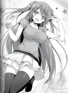 🤔 57ebfcd3 Activate Win Anime, Mädchen, Illustration, Manga, Cartoon, Süß telegram sticker