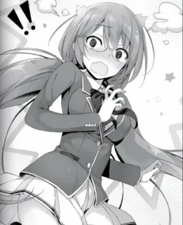 🤔 69b45241 Anime, Mädchen, Schuluniform, Überrascht, Kawaii telegram sticker