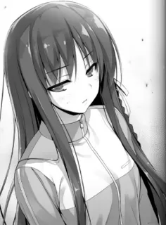 🤔 71306bc5 Anime, Manga, Mädchen, lange Haare, Schuluniform, Illustration, Porträt telegram sticker