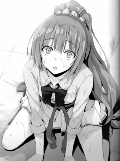 🤔 e2a058fb Anime, Mädchen, traurig, weinend, Schleife, Tränen telegram sticker