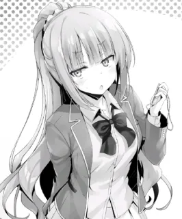 🤔 e3cc9950 Anime, Mädchen, Schuluniform, Süß, Illustration telegram sticker