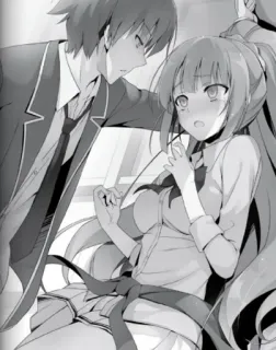 🤔 e589cc8b Anime, Manga, Schuluniform, Paar, Illustration, Cartoon telegram sticker