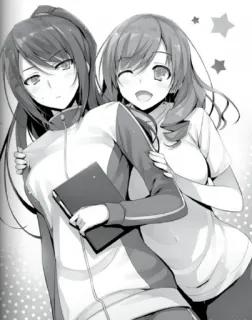 🤔 ff272c45 Anime, Mädchen, Freundschaft, Schuluniform, Süß, Illustration, Manga telegram sticker