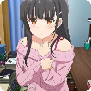 ⭐️ 00ade91c Garota anime, Suéter, Desenho animado, Fofo, Kawaii telegram sticker